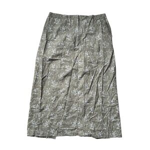 Eddie Bauer Green Floral Print Midi Pencil Skirt Size 18